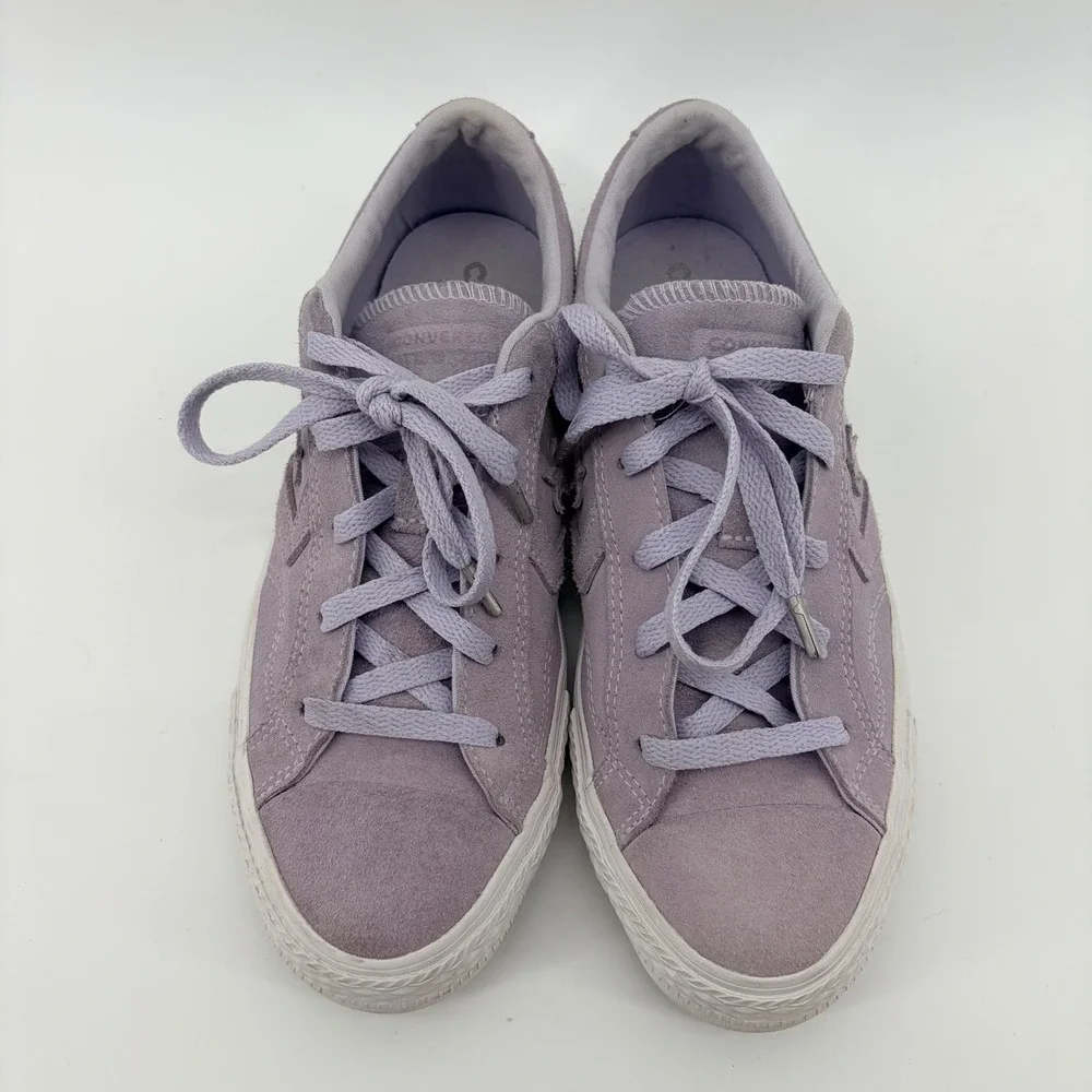 Converse Chuck Star Player Ox Purple White Suede‎ Size 8 Womens - Picture 3 of 8